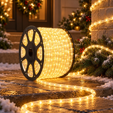 Instalație tip furtun luminos LED, 50 m, alb cald [2]
