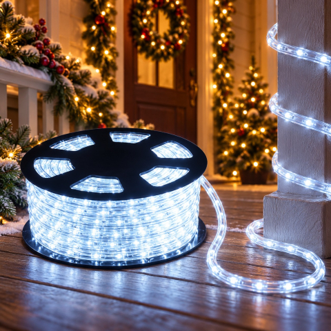 Instalație tip furtun luminos LED, 50 m, alb rece [1]