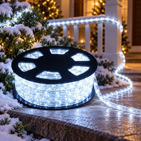 Instalație tip furtun luminos LED, 50 m, alb rece [2]