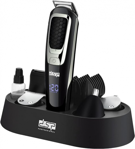 Accesorii auto - Kit de îngrijire a bărbii pentru bărbați Mașină de tuns electrică 5 în 1 Set de barbă multifuncțional rezistent la apă Trimmer facial fără fir pentru mustață cu afișaj LED