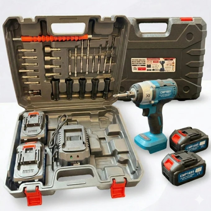 Truse, Scule de mana si unelte - Masina de insurubat Cheie cu impact 450nM, cu 2 acumulatori 48v, 8ah, 4000rpm, 3200bpm Campion PROFESSIONAL