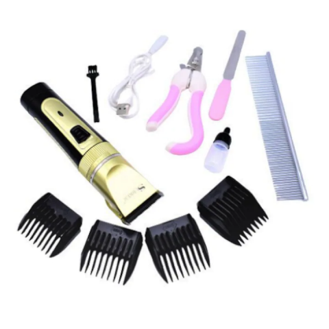 Pet Shop - Masina de tuns cu acumulator pentru animale,accesorii incluse, SURKER – SK-910 GOLD
