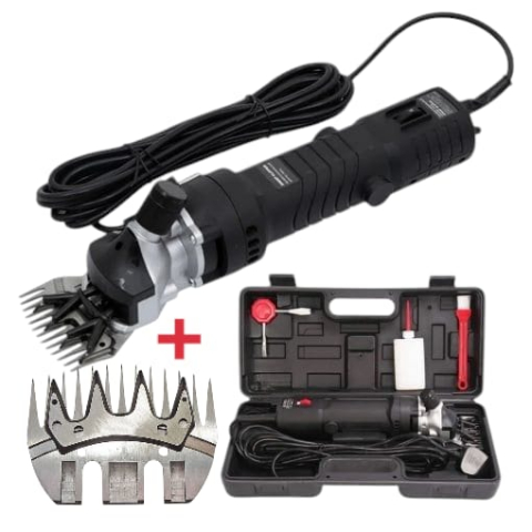 Pet Shop - Masina de tuns oi Campion CU CUTITE REZERVA CADOU, 1000W, 6 Viteze, cu valiza pentru transport, negru
