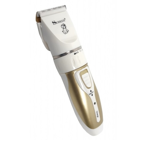 Mașină de Tuns pentru Câini și Pisici SURKER SK-636, Aparat Grooming Reîncărcabil, Lamă Reglabilă, 4 Trepte de Tăiere, Accesorii Incluse [1]