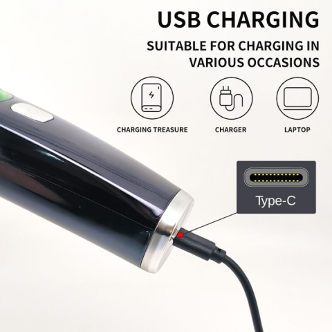 Masina de Tuns si Trimmer cu Aspirator Incorporat, Lame din Otel Inoxidabil, 20 Trepte 1-20 mm, Autonomie 90 Min, Rezistenta la Apa IPX6, Incarcare USB-C [9]