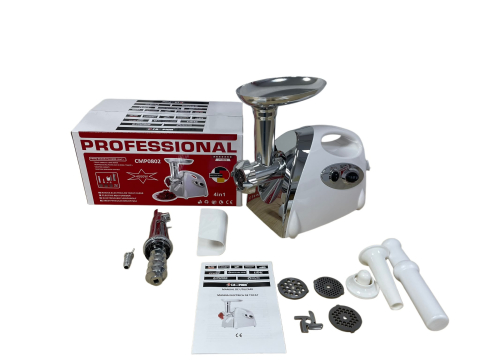 Mașină Electrică de Tocat Carne CAMPION CMP0802 – 4 în 1, 4000W Max., 3 Site, Accesorii Cârnați, Suc de Roșii și Chiftele [2]