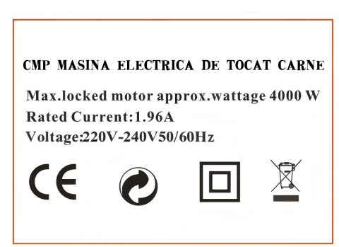 Mașină Electrică de Tocat Carne CAMPION CMP1683 – 3 în 1, Putere maximă motor blocat 4000W, 3 Site [6]