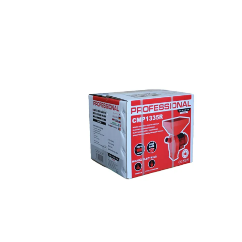 Moara Electrica 4500w Rosie pentru Uruiala CMP1335R, 4.5KW, 300kg/ora, Motor Electric 100% Cupru, 20 Ciocanele, 4 Site Interschimbabile, Cuva Metalica Extra Mare, Butuc Direct pe Ax, Protectie Suprasa [2]