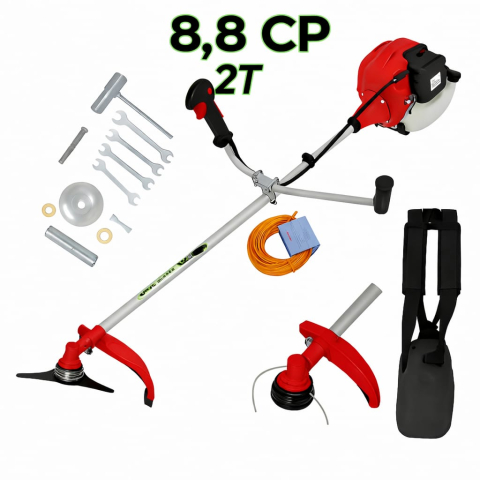 Casă & Grădină - Motocoasa Benzina Ultra PRO Craft-Tec - 8.8 CP, 2 Timpi, 52 CC, 7 kW, 16 Accesorii, Disc Metal + Guta, Trimmer
