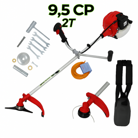 Motocoasa Benzina Ultra PRO Craft-Tec - 9.5 CP, 2 Timpi, 52 CC, 7 kW, 16 Accesorii, Disc Metal + Guta, Trimmer [0]