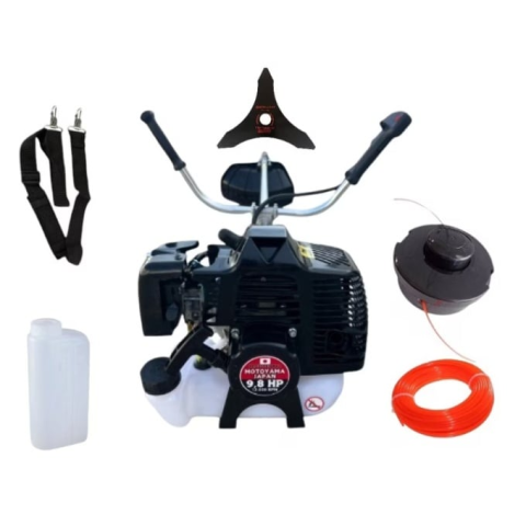 Motocoasa pe benzina CAMPION PREFESIONAL in 2t timpi, 8.5CP, accesorii incluse,  12.000rpm, 58cc, model 2026, easy-start NEGRU [2]