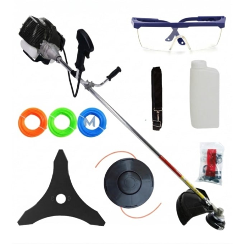 Gradina - Motocoasa pe benzina CAMPION PREFESIONAL in 2t timpi, 8.5CP, accesorii incluse,  12.000rpm, 58cc, model 2026, easy-start NEGRU