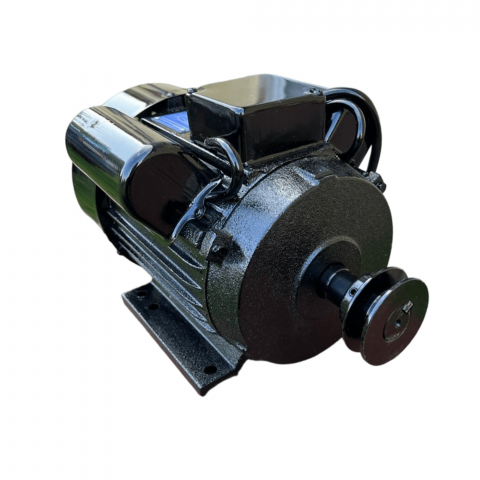 Motor 3.0KW  1500 de RPM, electric monofazat, bobinaj de cupru, carcasa de fonta, 2 condensatori si fulie din otel inclusa [2]