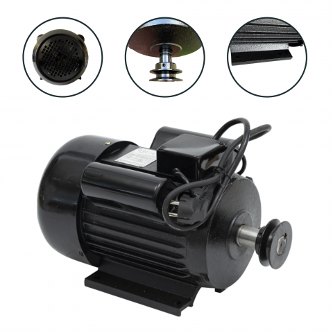 Truse, Scule de mana si unelte - Motor 2.2KW  3000 de RPM, electric monofazat, bobinaj de cupru, carcasa de fonta, 2 condensatori si fulie din otel inclusa