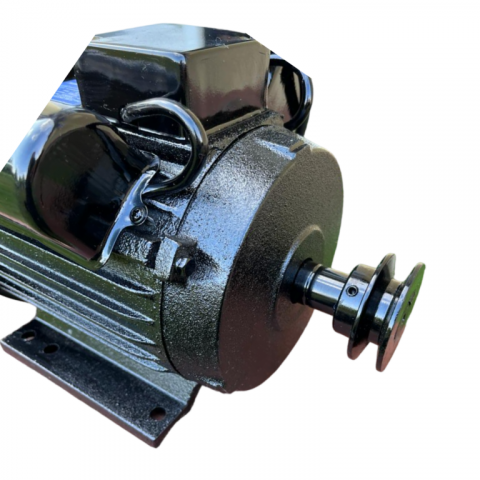 Motor 2.2KW  3000 de RPM, electric monofazat, bobinaj de cupru, carcasa de fonta, 2 condensatori si fulie din otel inclusa [3]