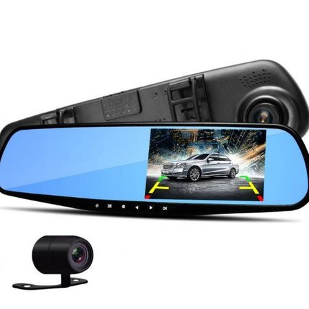 Oglinda retrovizoare cu camera dubla fata spate si ecran 4 inch [1]