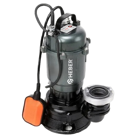 Truse, Scule de mana si unelte - Pompa apa murdara cu turbina tocatoare, Heber® Limited Edition, debit 10000l/h, H refulare 8 m, submersibila, Gri