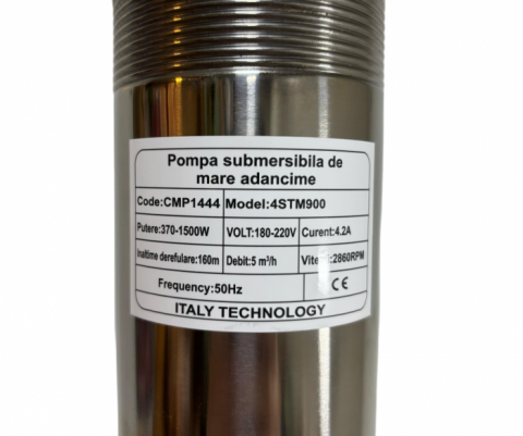 Pompa apa submersibila ZENITH Italy 4STM900, cu 16 turbine, 5000L/H, 1500W CABLU 20M Profesional [3]