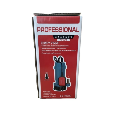 Pompa submersibila apa curata CMP1766F QDX3-25-0.75F, 0.75kW, 1HP, debit 3 mc/h, inaltime refulare 25m, 2860RPM, 110-220V, cu plutitor [4]