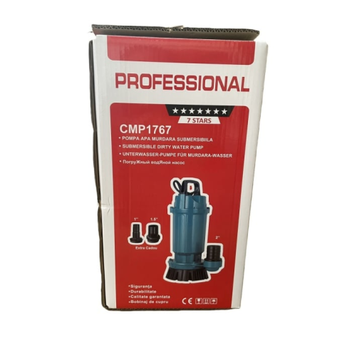 Pompa submersibila apa curata CMP1767 QDX10-35-1.1, 1.1kW, 1.5HP, debit 10 mc/h, inaltime refulare 35m, iesire 2" / 1.5" / 1", 2860RPM, 110-220V, fara plutitor [3]