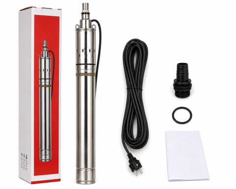 Truse, Scule de mana si unelte - Pompă Submersibilă de Adâncime Campion Professional CMP1327M, 1500W, Bobinaj Cupru, Diametru 8cm, Refulare 160m, Debit 5m³/h, cu Reducție 3/4"