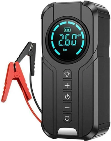 Robot Pornire Auto 4 în 1 cu Compresor Aer, Power Bank 8400mAh, Lanternă LED și Starter 12V [3]