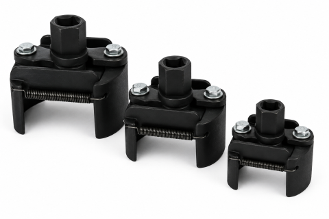 Accesorii auto - Set 3 Chei Reglabile pentru Filtre de Ulei, 60–140 mm, Prindere 1/2”, Oțel Cr-Mo, Utilizare Profesională