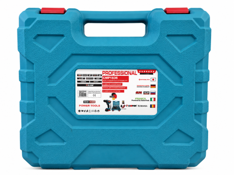 Set Mașină de Găurit și Înșurubat CAMPION PRO Professional, 2 Acumulatori 48V, 28Nm, Mandrină 10 mm, 98 Accesorii și Geantă [5]