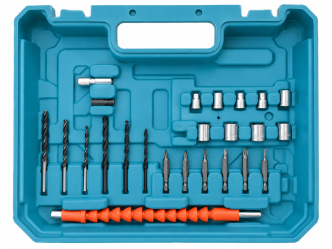 Set Mașină de Găurit și Înșurubat CAMPION PRO Professional, 2 Acumulatori 48V, 28Nm, Mandrină 10 mm, 98 Accesorii și Geantă [3]
