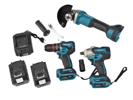 Truse, Scule de mana si unelte - Set Scule cu Acumulator CAMPION PROFESSIONAL CMP1849, 3 în 1, Pistol Impact, Bormașină și Polizor Unghiular, 2 Acumulatori 48V 10Ah, Valiză Inclusă