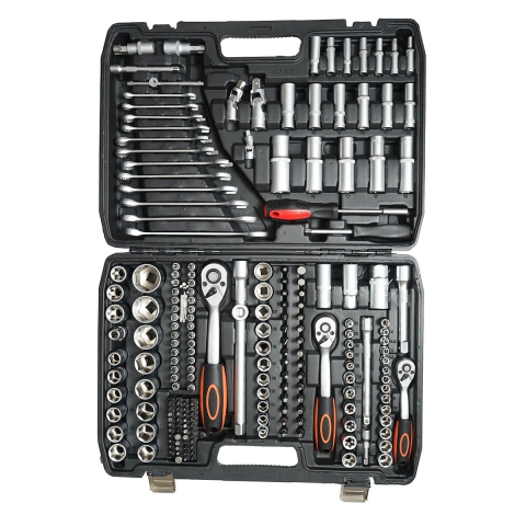 Gradina - Set trusa chei 216 piese, tubulare 1/4", 3/8", 1/2", combinatii si biti, PROFESIONAL