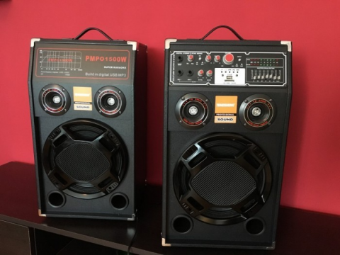 TV, Audio-Video & Foto - Sistem Audio 2 Boxe active cu bluetooth SDK P.M.P.O 1500 W, Difuzor 10 inch, Amplificator, Leduri, Port Usb, Aux In, Card Sd + Microfon Si Telecomanda