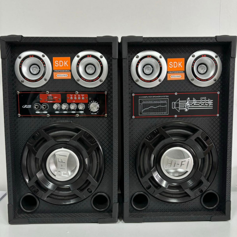 Divertisment - Sistem audio profesional 2 boxe SDK 1000W P.M.P.O, Bluetooth, Microfon, Telecomanda, Bass