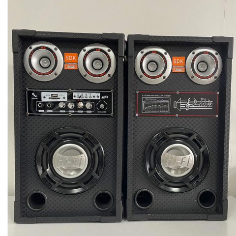 TV, Audio-Video & Foto - Sistem Audio Profesional 2 Boxe SDK 600W P.M.P.O, Bluetooth, Microfon, Telecomanda, Bass puternic
