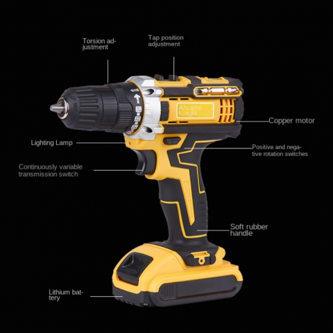 Trusa Bormasina 48V cu 2 acumulatori si incarcator + Accesorii [2]