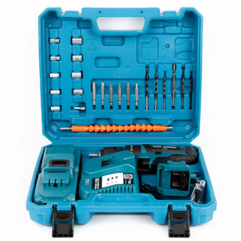 Trusa bormasina cu percutie 48V, 2 acumulatori, incarcator, 30 accesorii [3]
