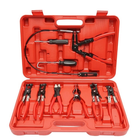 Truse, Scule de mana si unelte - Trusa clesti pentru coliere furtun si conducte 9 piese