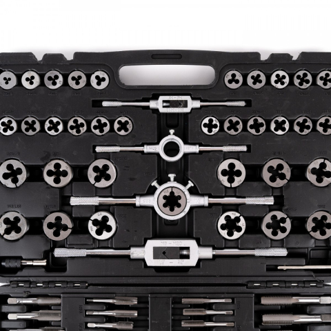 Trusa metrica tarozi si filiere, 110 piese, M2-M18, set metric profesional [3]