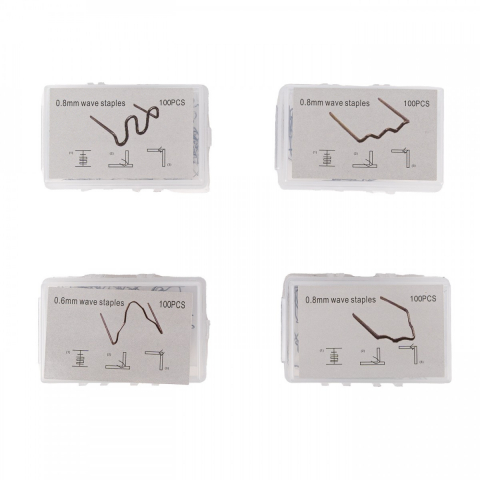 Trusa pistol lipit plastic la cald multifunctional, 400 capse, cleste si cutter, galben [5]