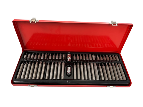 Truse, Scule de mana si unelte - Trusă Profesională Biți , 54 Piese, HEX, Torx, Torx Security și Spline, CrV, Adaptoare 1/2” și 3/8”