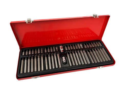 Trusă Profesională Biți , 54 Piese, HEX, Torx, Torx Security și Spline, CrV, Adaptoare 1/2” și 3/8” [1]
