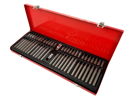 Trusă Profesională Biți , 54 Piese, HEX, Torx, Torx Security și Spline, CrV, Adaptoare 1/2” și 3/8” [2]