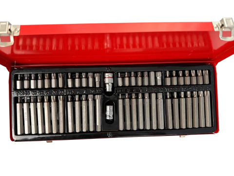 Trusă Profesională Biți , 54 Piese, HEX, Torx, Torx Security și Spline, CrV, Adaptoare 1/2” și 3/8” [8]
