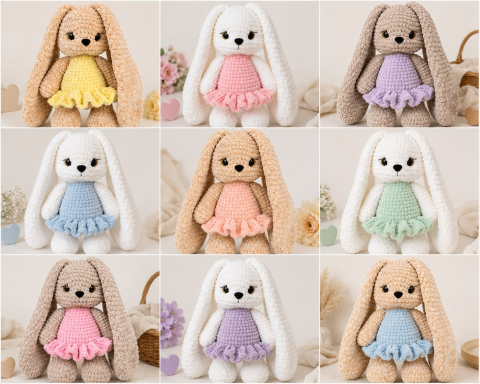 Iepuraș croșetat Bunny – creație handmade personalizabilă [3]