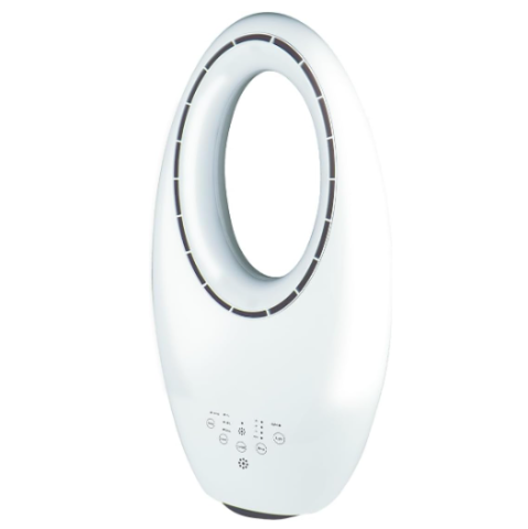 Electrocasnice & Electronice - Ventilator fără Pale Leihmann, Telecomandă, Oscilație, Iluminare LED, Control Digital, Funcționare Silențioasă, Alb