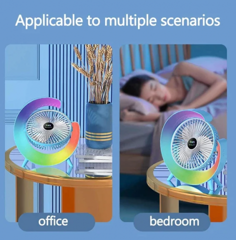 Ventilator multifunctional, lumini ambientale, alimentare USB [3]