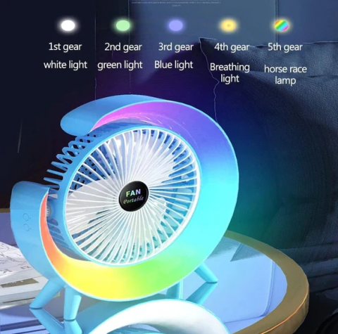 Ventilator multifunctional, lumini ambientale, alimentare USB [1]