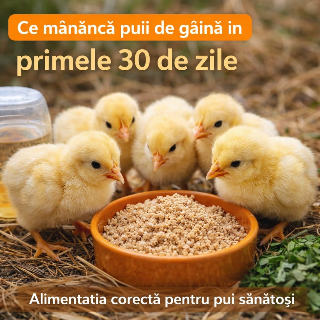 Ce mănâncă puii de găină în primele 30 de zile
