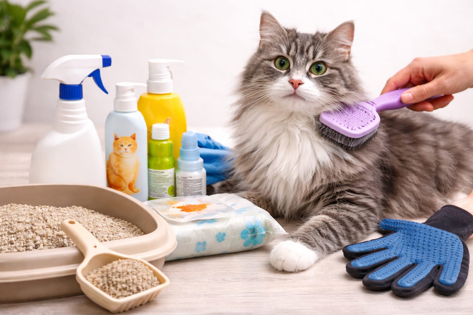 produse pentru ingrijirea si igiena pisicilor