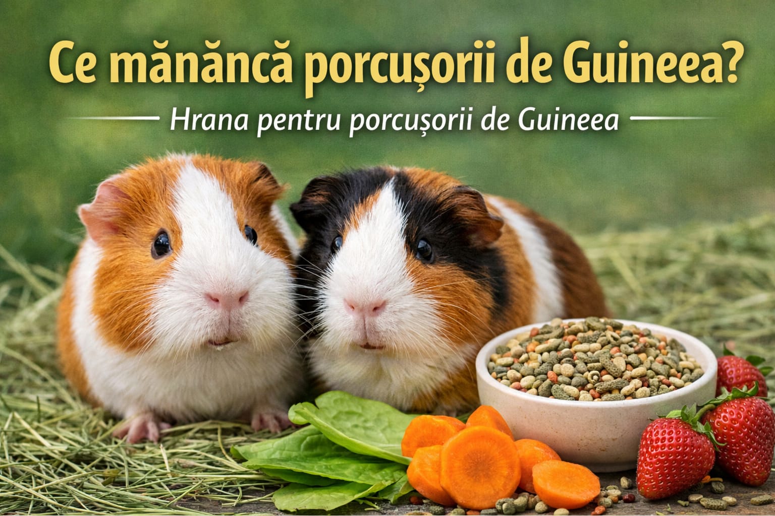 Ce mănâncă porcușorii de Guineea? Ghid complet de alimentație și îngrijire